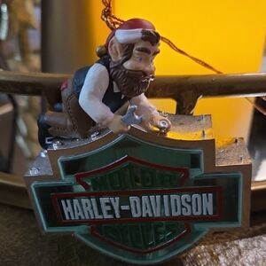 Harley-Davidson Festive Ornament with Red and Green Accents